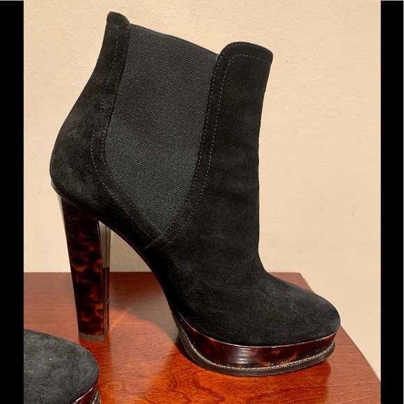 Ralph Lauren Purple Label Black Suede Boots - Picture 4 of 8